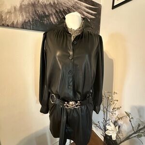 💥PETER SOM LEATHER MINI DRESS, Tunic, blouse or jacket!